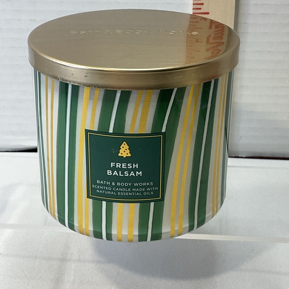 Bath & Body Works Fresh‎ Balsam Scented Candle, 3-Wick, 14.5 oz Jar